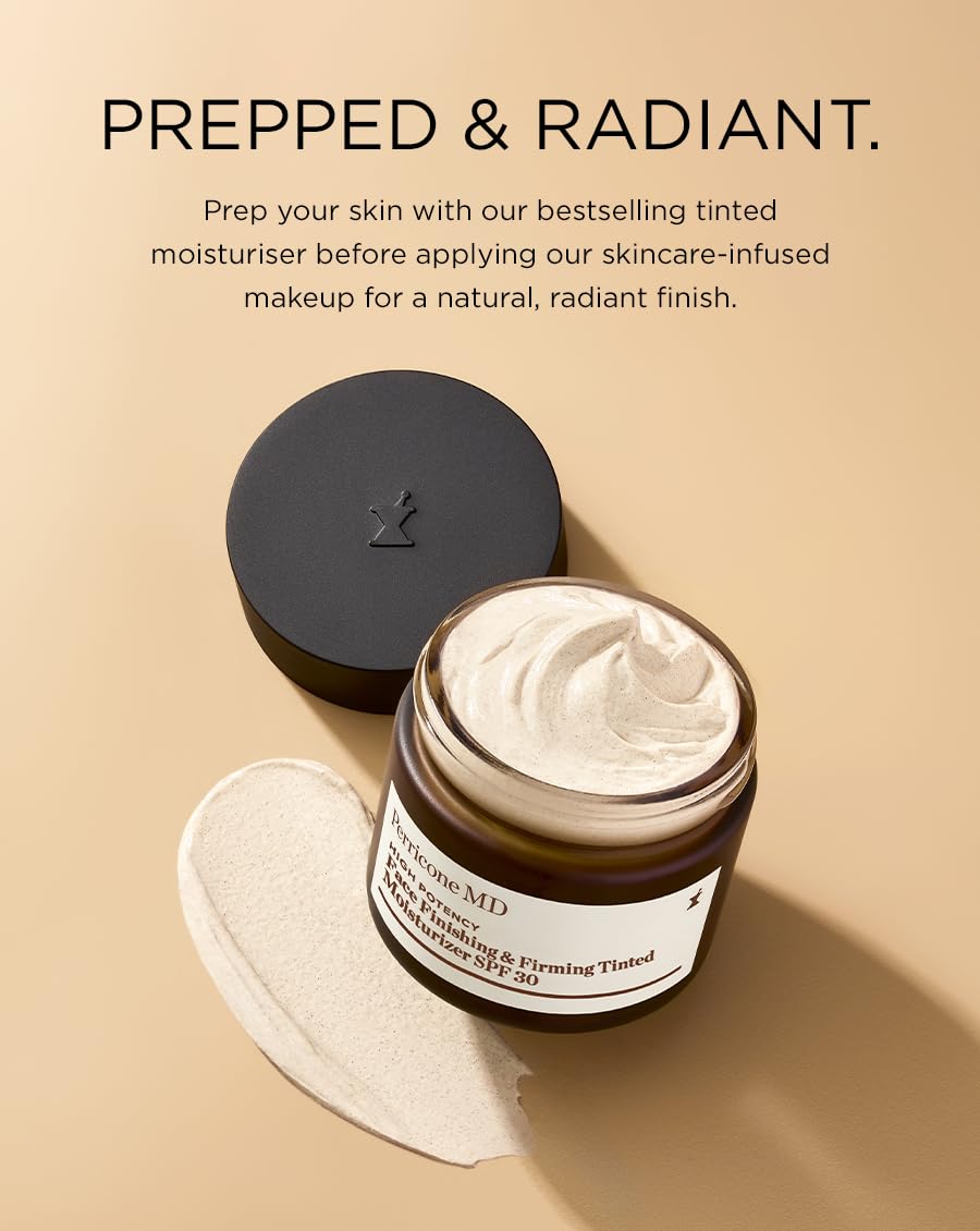 Perricone MD Tinted Moisturizer with SPF 30 - Lightweight, Oil-Free Face Finishing & Firming Formula | 2 fl oz