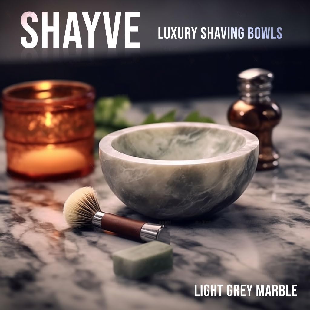 URBAN SOMBRERO ShayVe Shaving Bowl for Shaving Soap & Cream — Granite Shave Bowl For Shaving Soap & Cream — Exquisite Heat Insulated Wet Shaving Kit Addition (Black)