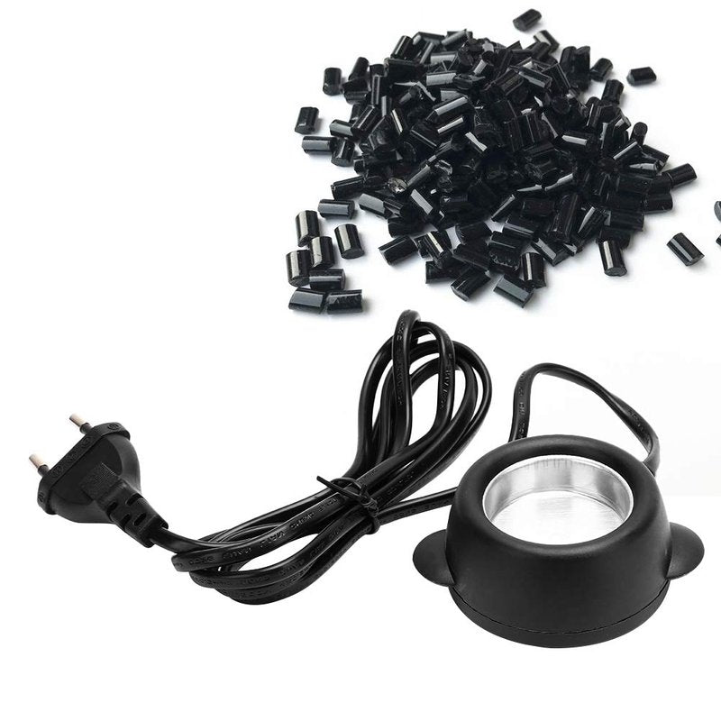 Luatoxry Hot Glue Pot, 150 Degree Constant Temperature Hot Pot, 110-220V Glue Melting Stove with 1.6in Inner Diameter, ABS Hair Extension Pots for Home, 2.4x2.4x0.6in