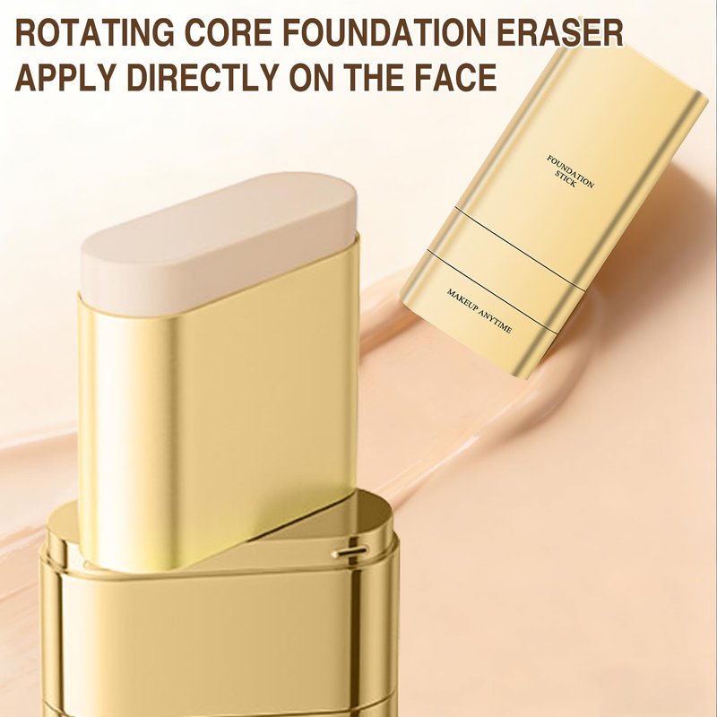 Luminous Dual-Ended Concealer Foundation Stick - Full Coverage 3-in-1 with Brush | Sweat-Resistant #1 Ivory White