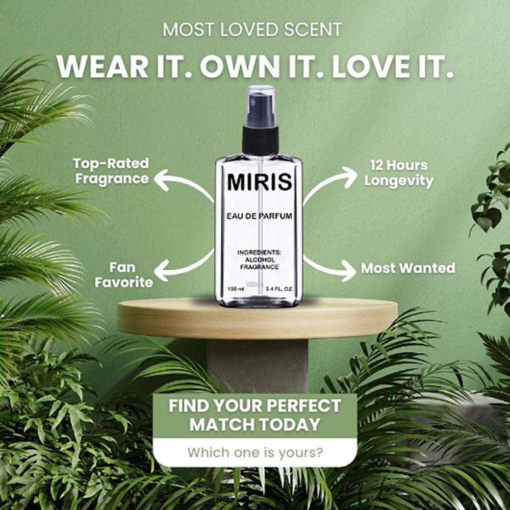MIRIS No. 663897, Inspired by Rose 1969, Long-Lasting Unisex Eau de Parfum for Women & Men, Spray 3.4 Fl Oz / 100 ml