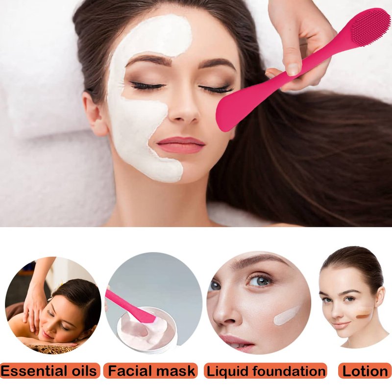 Silicone Facial Cleansing Brush - Deep Pore Cleaner & Acne Remover | Face Massager & Applicator