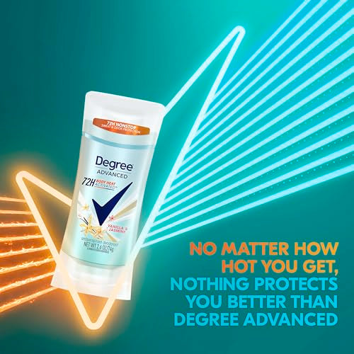 Degree Advanced Protection Antiperspirant Deodorant, Vanilla & Jasmine, 2.6 oz (Pack of 2)