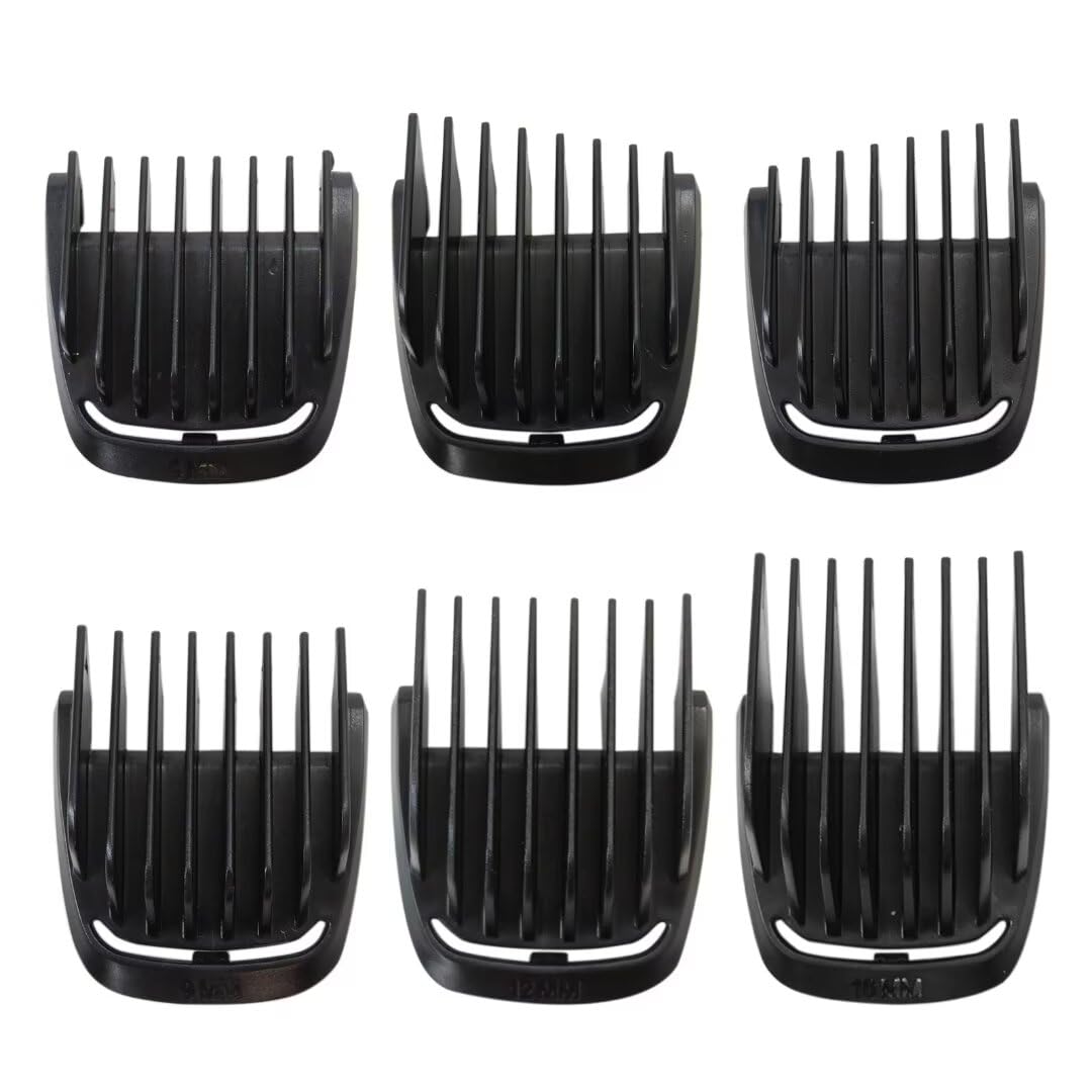 Guide Comb Guard Set 4mm 9mm 12mm 16mm Left and Right Taper Compatible for Philips Norelco 41mm Multigroom Trimmer Replacement T Blade