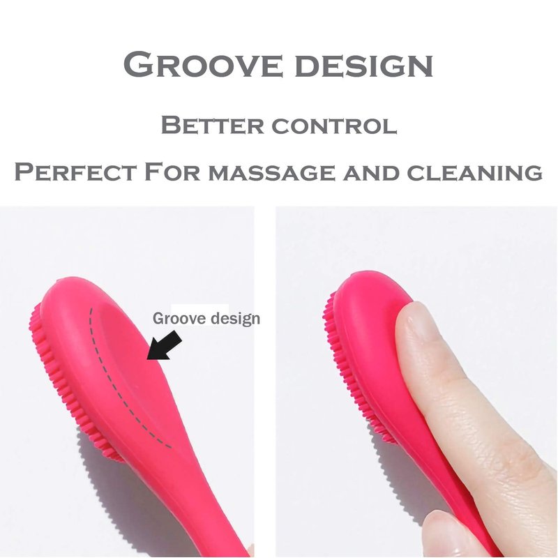 Silicone Facial Cleansing Brush - Deep Pore Cleaner & Acne Remover | Face Massager & Applicator