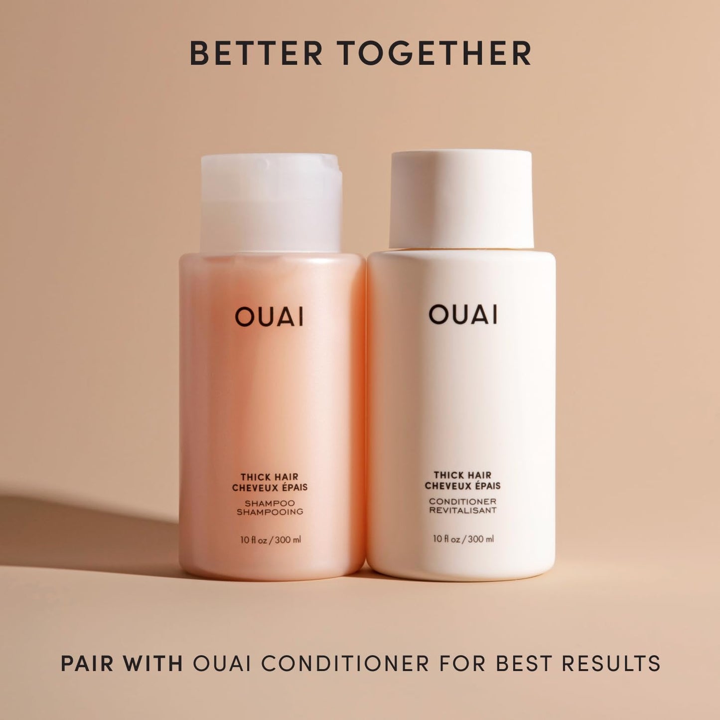 OUAI Thick Hair Shampoo - Hydrating Shea Butter Formula for Full, Frizzy Hair - 32 Oz Refill with Marshmallow Root, Avocado Oil & Keratin