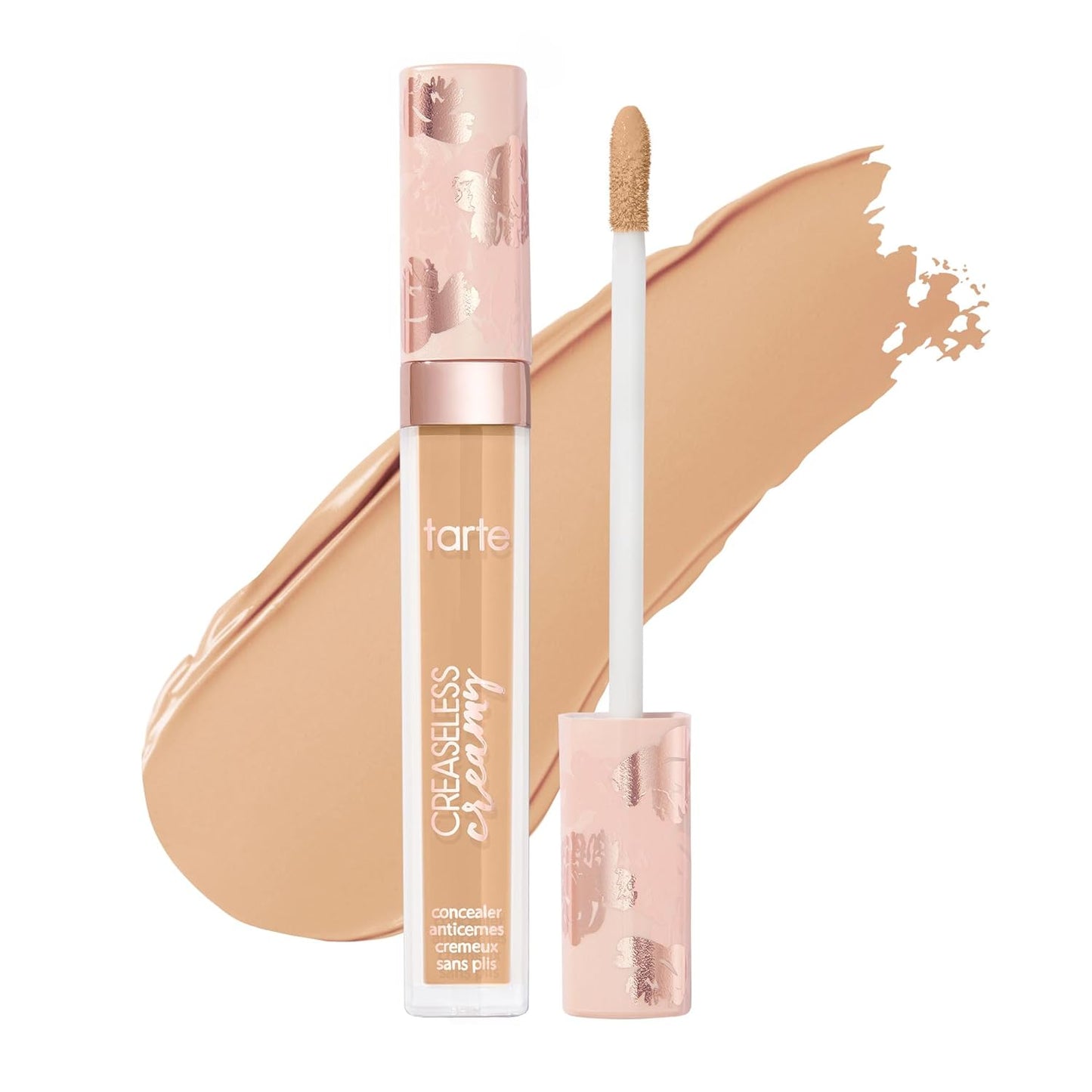 Tarte Creaseless Creamy Full-Coverage Concealer - Waterproof, Hydrating Formula with Vitamin E & Niacinamide | Covers Dark Circles & Blemishes