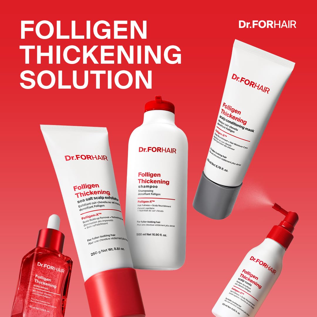 Dr.FORHAIR Folligen Thickening Scalp Serum - Biotin Peptide Treatment for Thicker Hair | 1.7 oz
