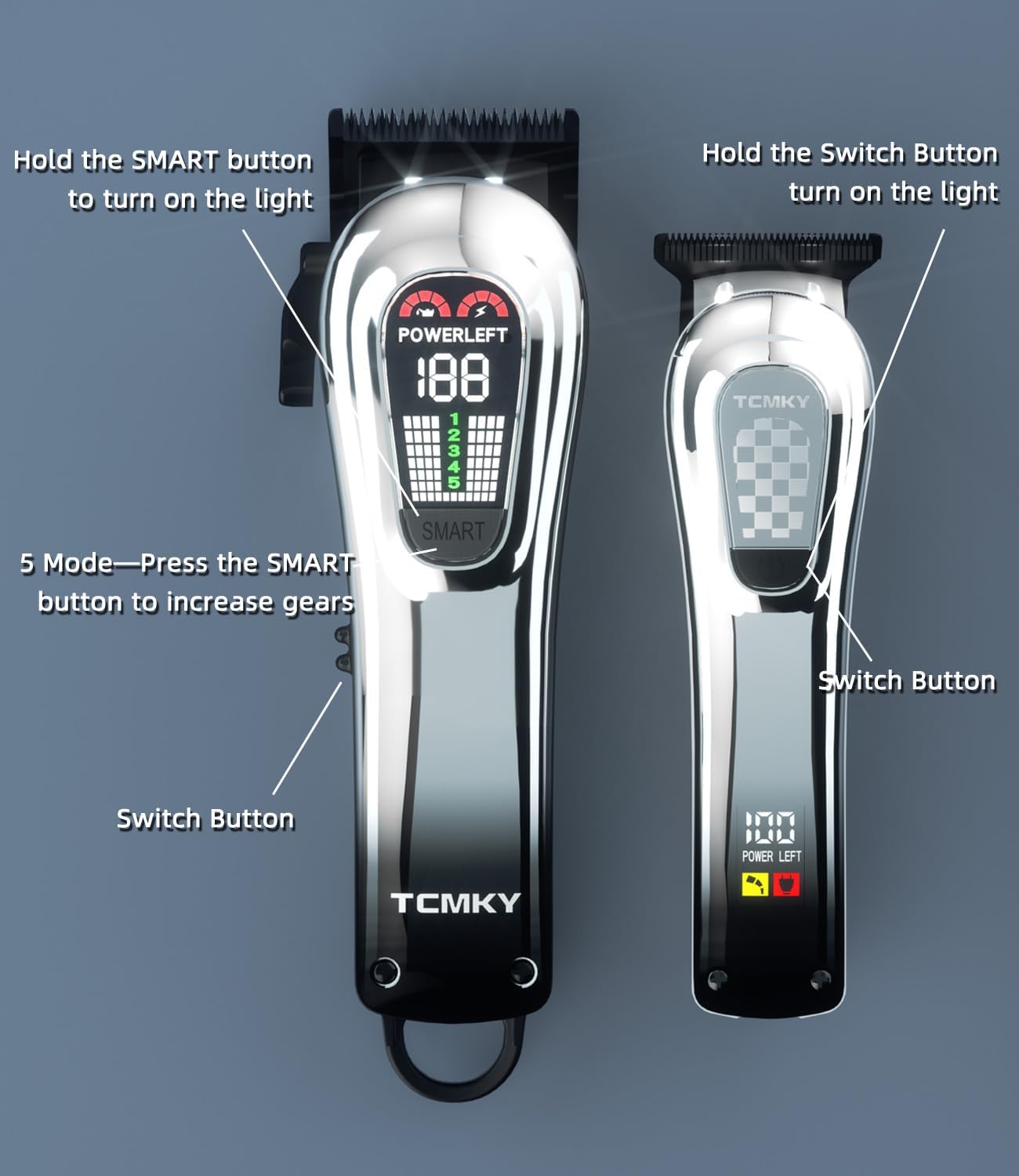 Hair Clippers for Men - Professional Cordless Hair Cutting & Beard Trimmer Set | Rechargeable Electric Shaver