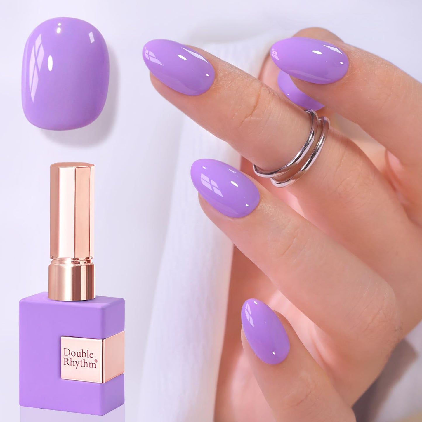 Gel Nail Polish - Translucent Light Milky Pastel for DIY Manicure | 0.5 Oz Rose Pink