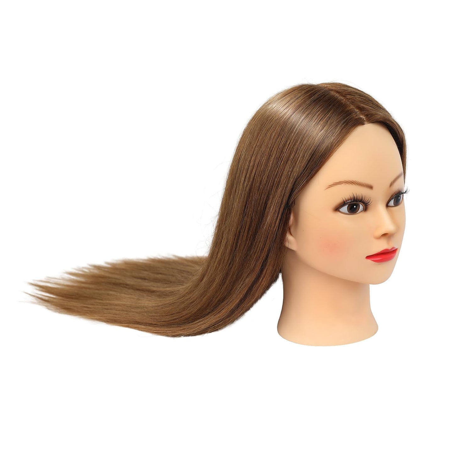 POLRISLY Mannequin Head with Hair 80% Human Hair Doll Head 26"-28" Hairdresser Practice Training Head Cosmetology Manikin with Clamp - #27 Golden