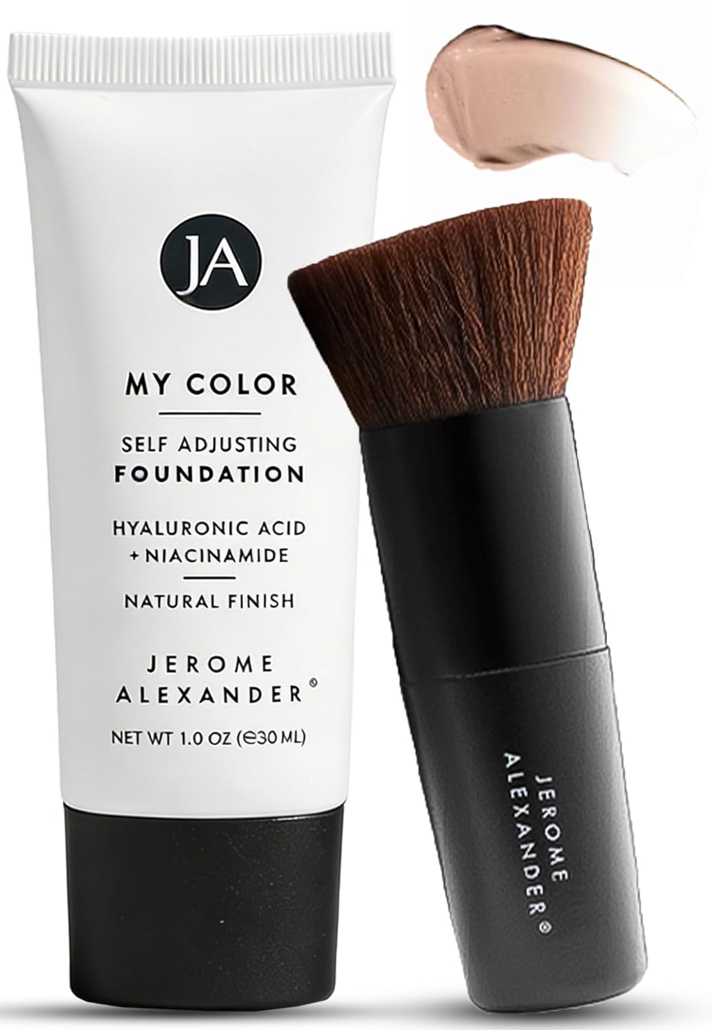 Jerome Alexander My Color Self-Adjusting Foundation - Hydrating Lightweight Face Makeup with Skincare | Light, 1 oz