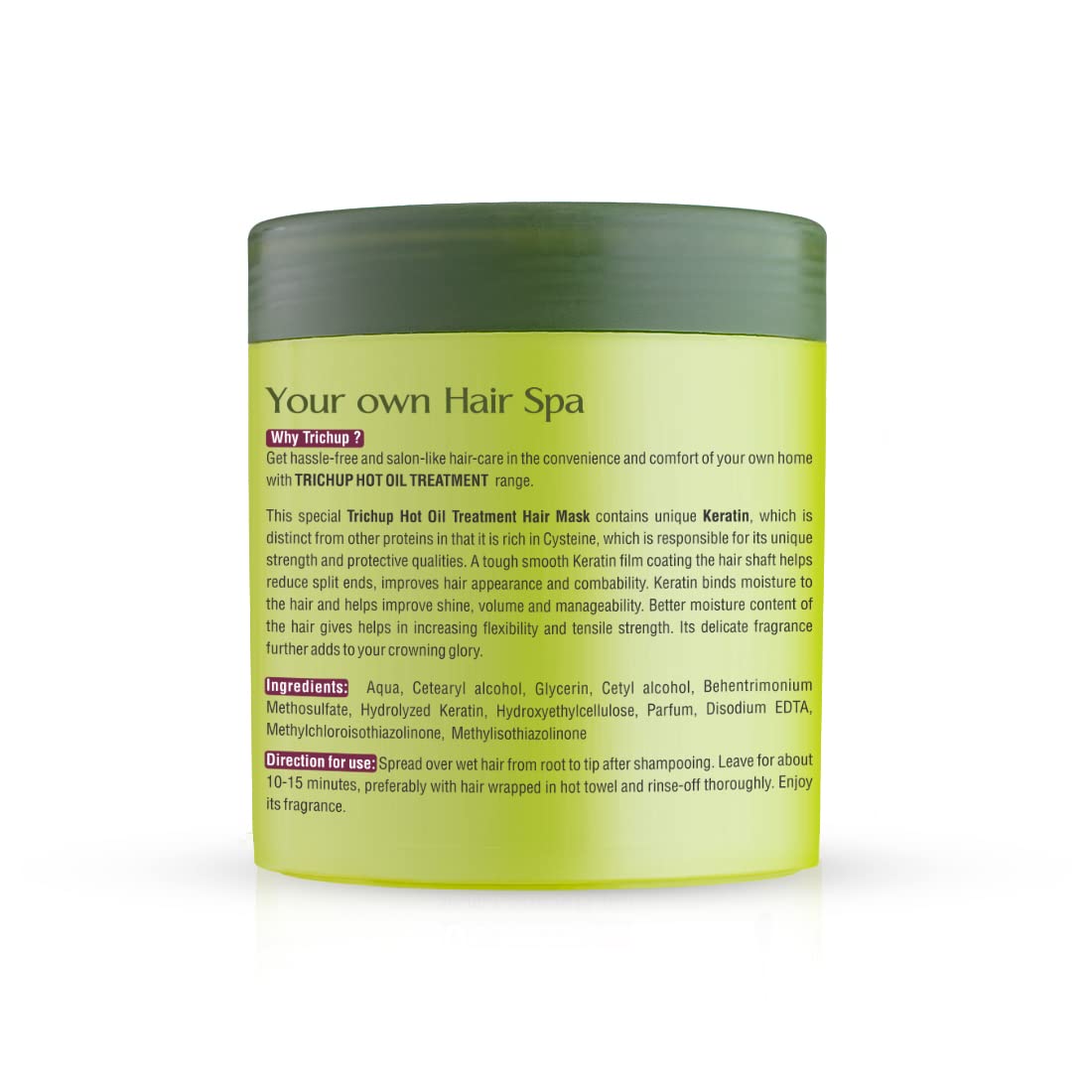 Trichup Keratin Hair Mask - Deep Conditioning Treatment for Dry, Damaged Hair | 500ml | Strengthens & Smooths Frizz