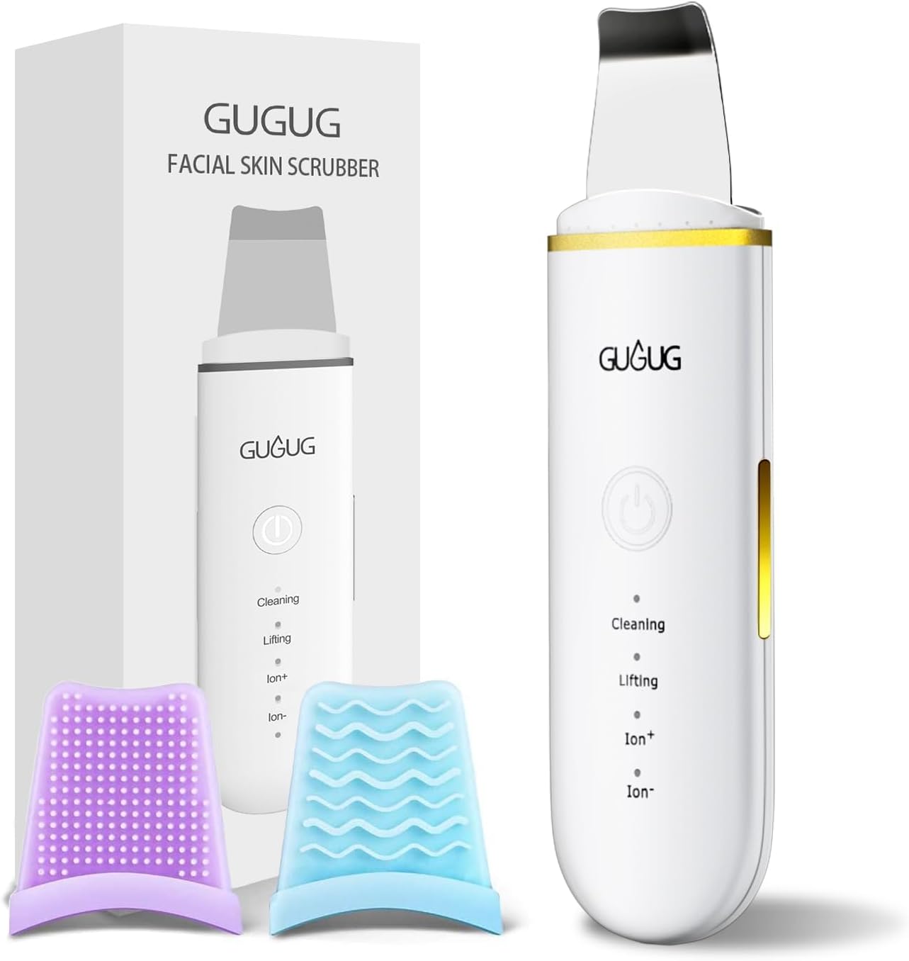 GUGUG Skin Scrubber - 4-in-1 Waterproof Facial Spatula for Deep Cleansing & Blackhead Removal | Pore Cleaner Tool
