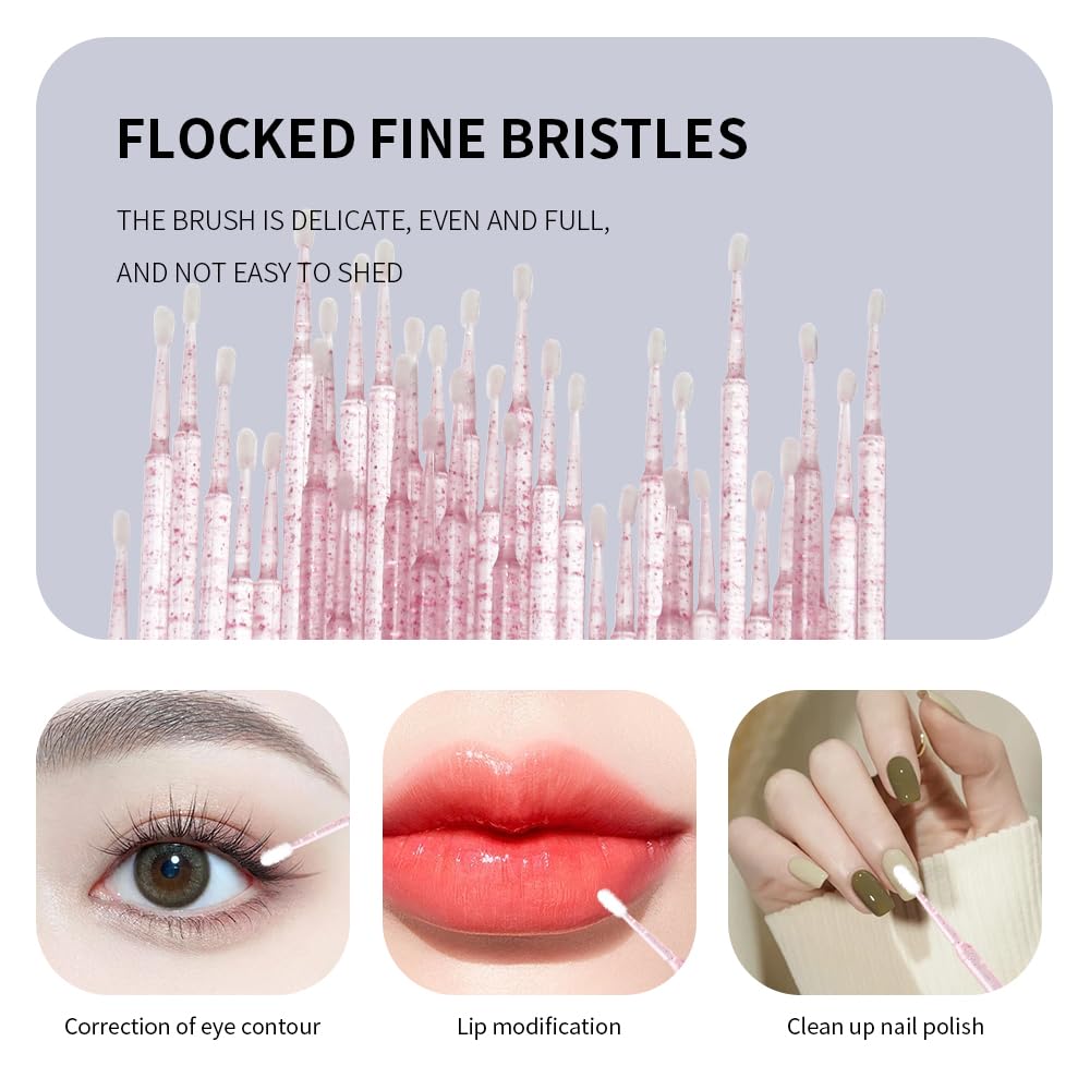 ANNAFRIS 300pcs Eyelash Extension Supplies Kit Disposable Lash Spoolies Brushes Mascara Lip Brushes(Brush Kit-B)