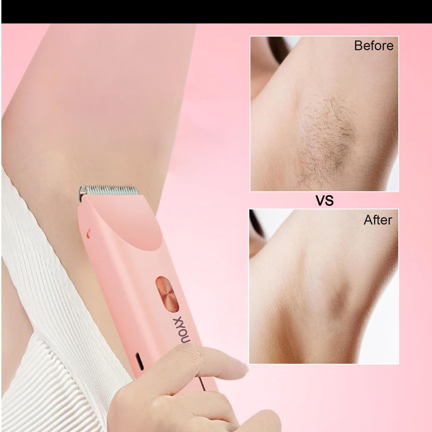 XYOUWEI Electric Shaver for Women, 2 in 1 Bikini Trimmer, USB Rechargeable Electric Razors Body Hair Trimmer for Face Leg Bikini Underarm Arm