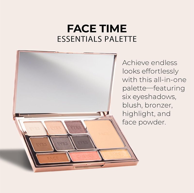 LUMINESS Face Time All-In-One Makeup Kit | Airbrush Foundation, Face Palette & Brush Set - Long-Wearing, Easy to Blend (02 - Fair)