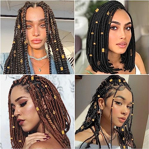 80 Pcs Natural Crystal Stone Hair Jewelry Set for Braids