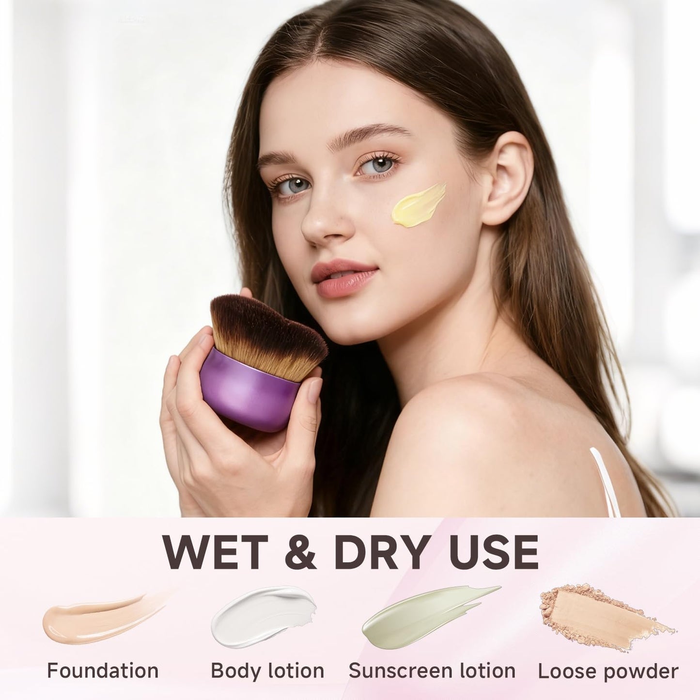 Extra Large Body Makeup Brush - Blend & Blur Self Tanner & Bronzer Applicator | Purple Gift Box