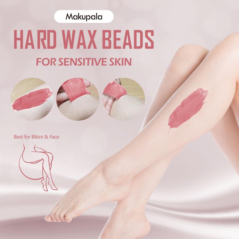 3lb Pink Hard Wax Beads, Rose Scent Creamy Brazilian Wax for Sensitive Skin & Fine Hair, Crack-Resistant Formula, Less Residue Stripless Wax for Face, Bikini & Body, Frequent Home Use & Salon Use