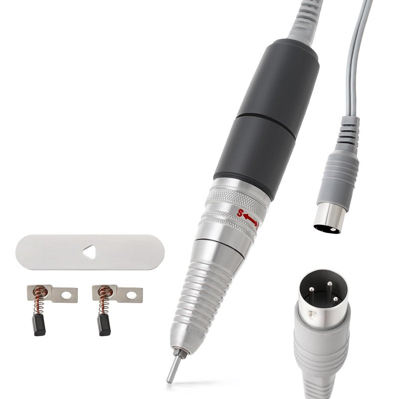 Nail Drill Handpiece for Super UP200, 35000RPM Professional Electric Nail File Handle Replacement 3 Pins for Manicure Art Tool, Low Noise and Smooth (Only Handpiece)
