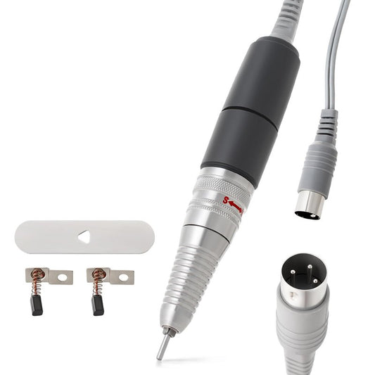 Nail Drill Handpiece for Super UP200, 35000RPM Professional Electric Nail File Handle Replacement 3 Pins for Manicure Art Tool, Low Noise and Smooth (Only Handpiece)