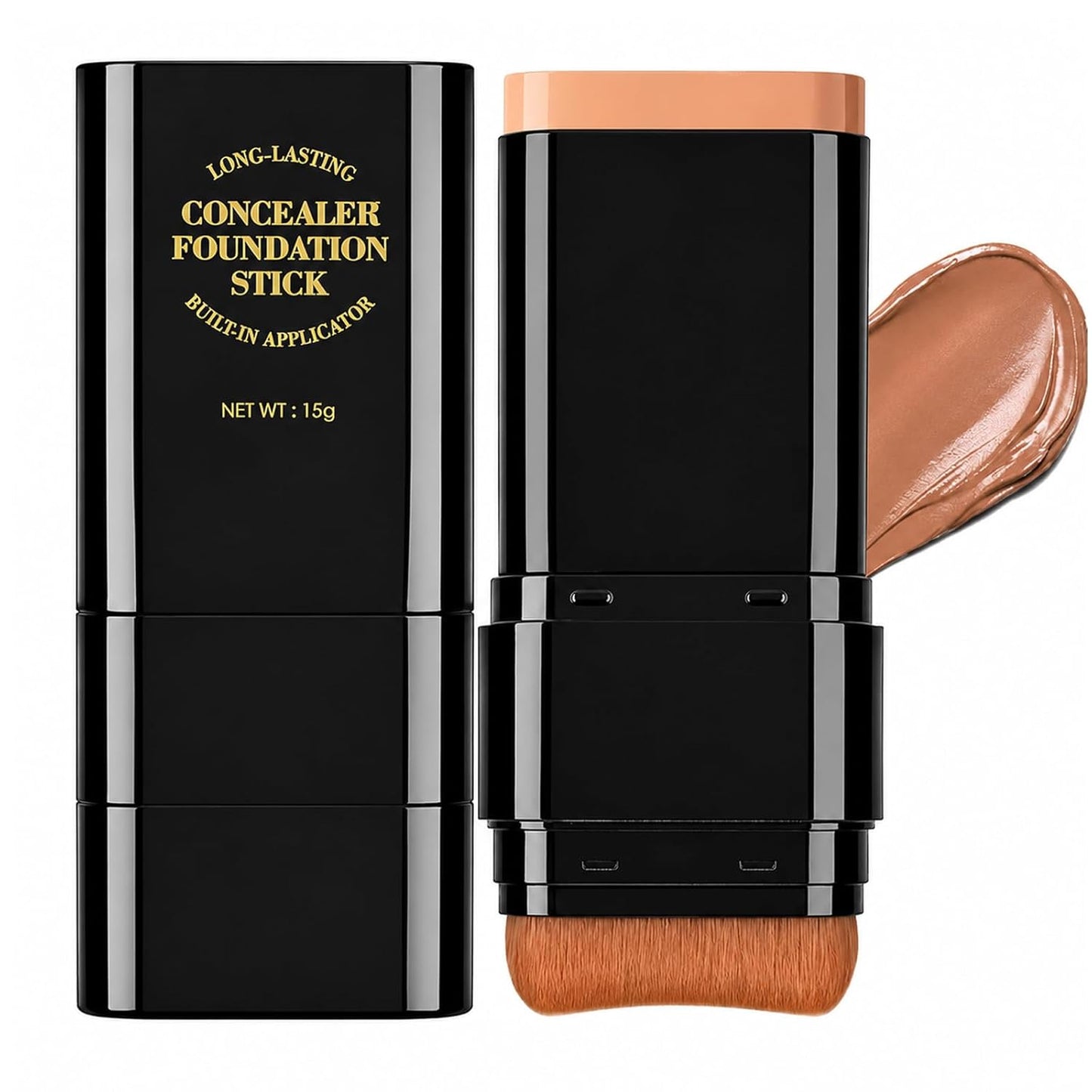 Foundation Stick - 2 in 1 Dual-Ended Waterproof Concealer & Contour | Full Coverage Matte Finish (01 Ivory)