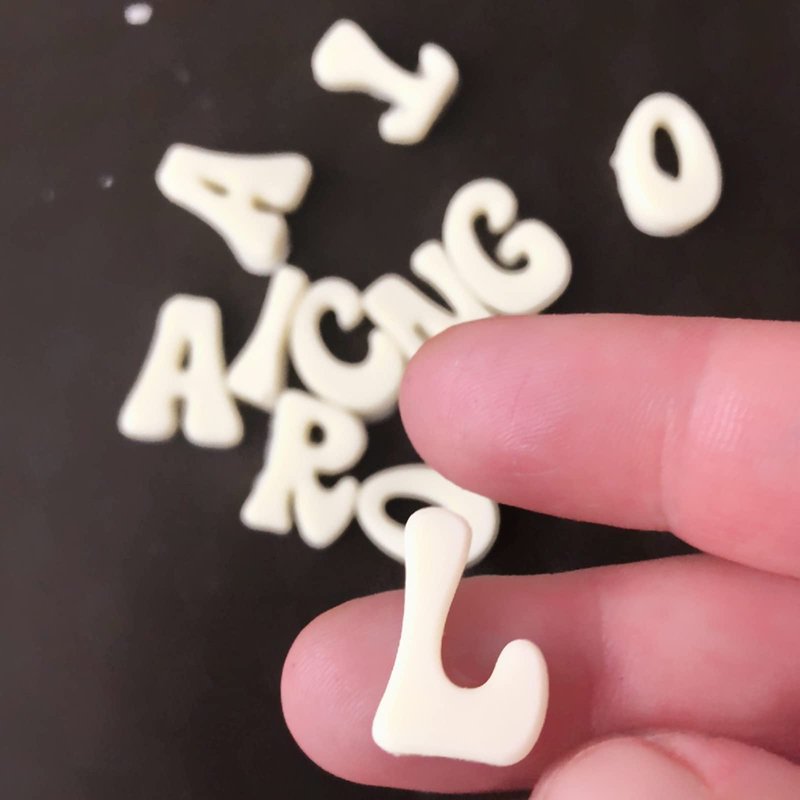 5 Pieces Small Letters Molds and Numbers Silicone Molds，0-9 Numbers, Uppercase and Lowercase Alphabet Baking Molds for Candy, Chocolate Covered Strawberries, Cake Decoration