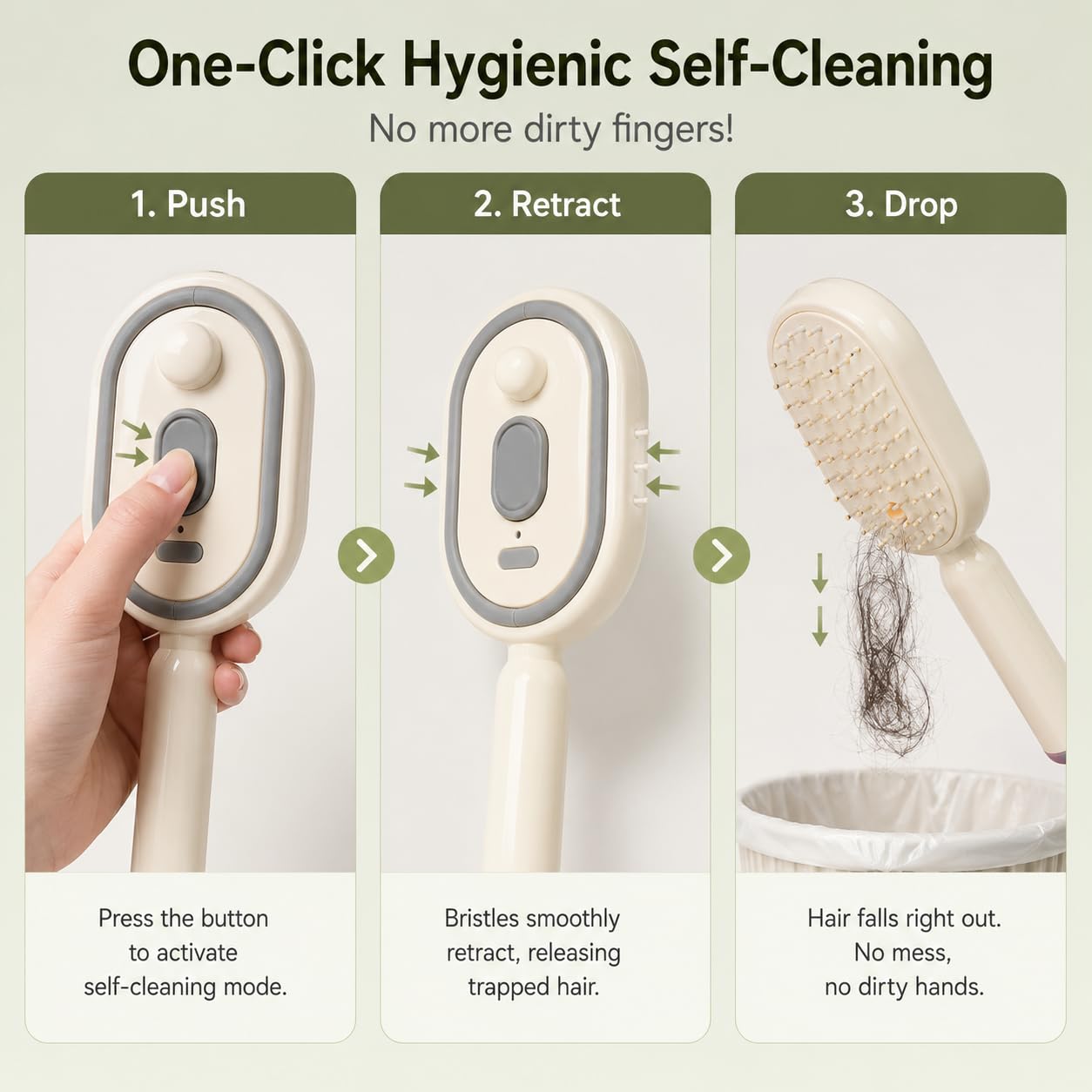 Electric Spray Massage Comb Rechargeable 3 in 1 Water Mist 8 54 x 3 07 Self Cleaning Detangling Brush Pink