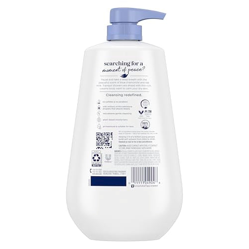 Dove Body Wash Blue Chamomile & Oat Milk 30.6oz Pump - Hydrating & Calming