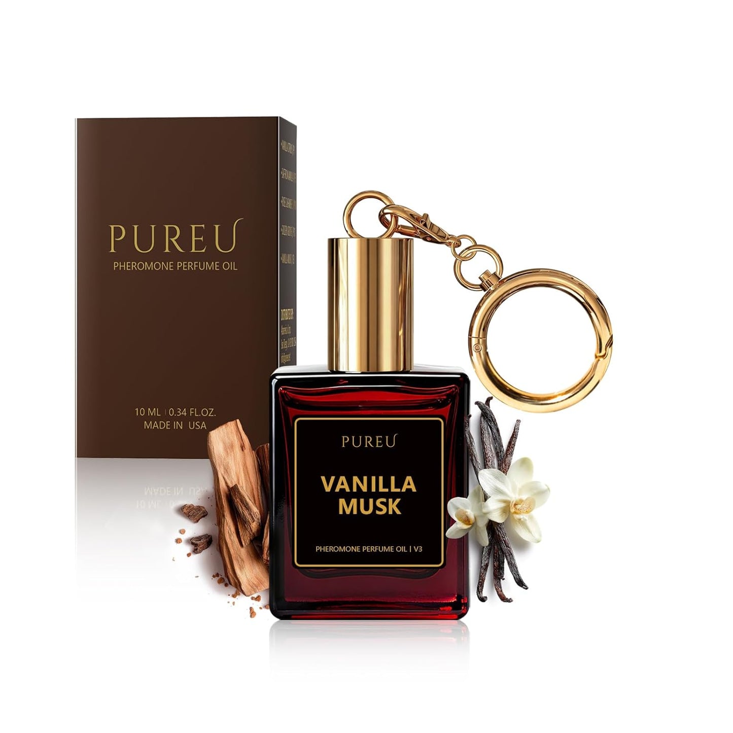 Vanilla Musk Roll-On Perfume for Women | Long-Lasting Essential Oil Fragrance, 0.34 Fl Oz (10ml)