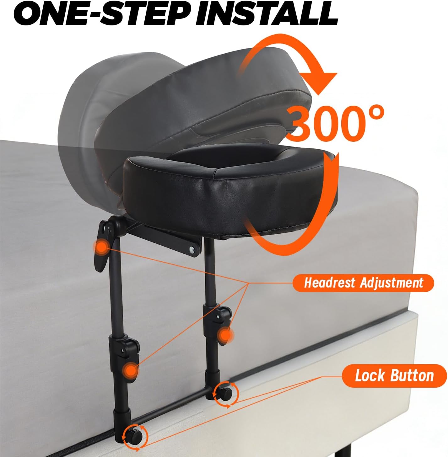 Adjustable Massage Headrest - Portable Face Cradle for Home Use | Ideal for Eye Surgery Recovery & Massage Tables