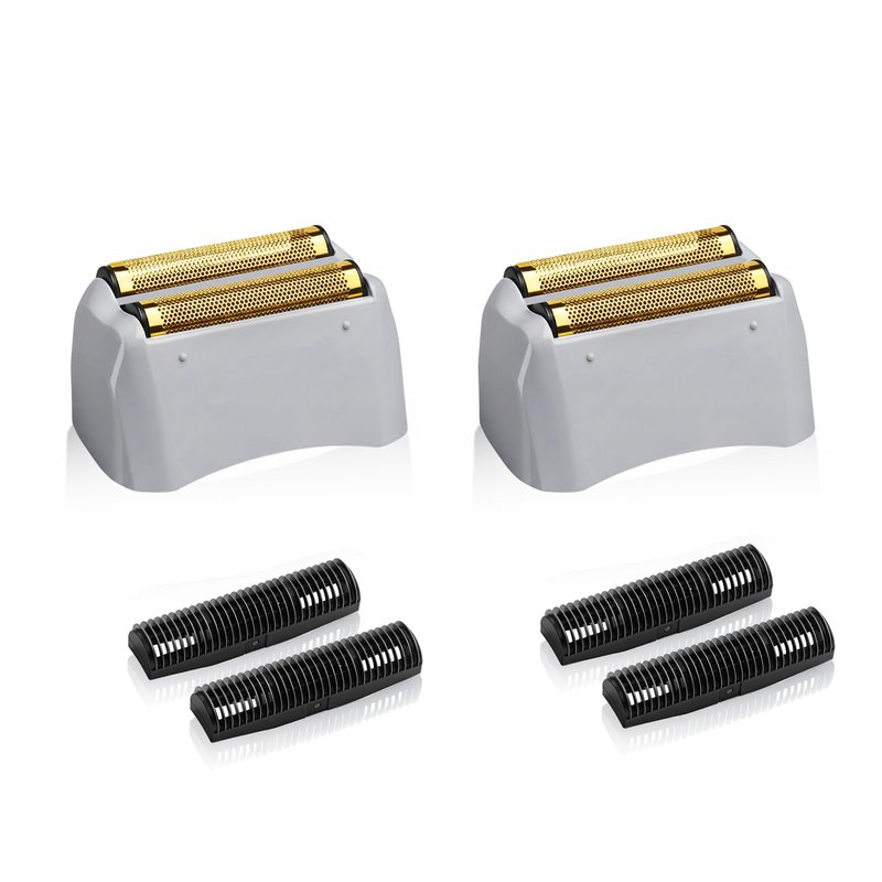 2 Pack Pro Shaver Replacement Foil and Cutters Compatible with andis 17150(TS-1)/17155/17200 Shaver ProFoil Lithium Replacement Golden