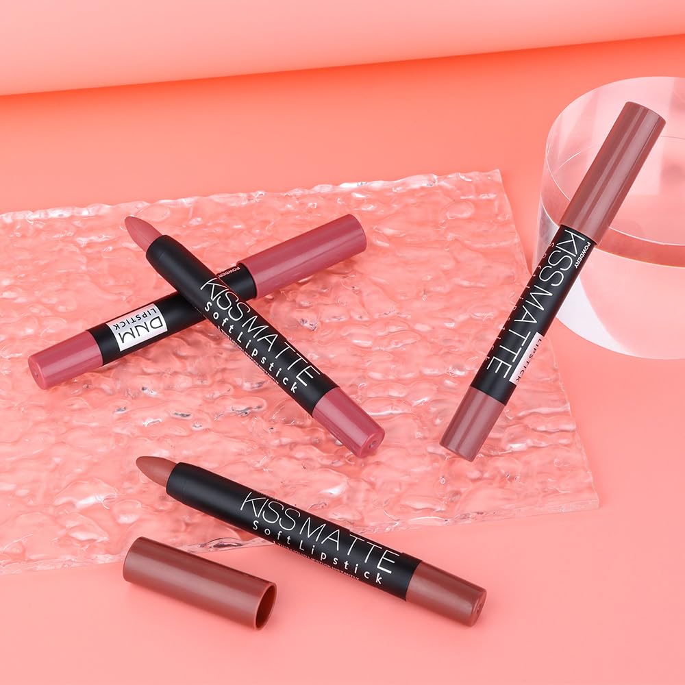 Matte Lipstick - Long-Lasting Velvet Lip Crayon with Waterproof Formula | Smooth Lightweight Lip Color, 08