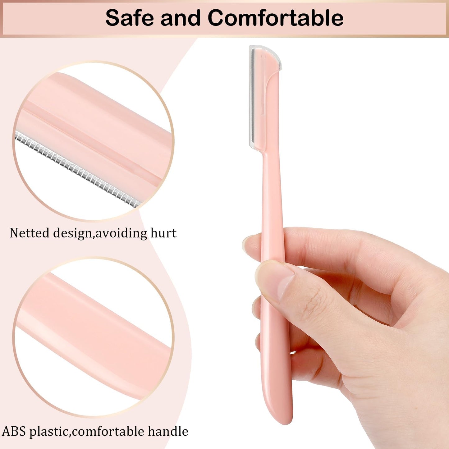 Revahope 24 Pieces Eyebrow Razor, Dermaplane Razor with Blade Cover Face Razors for Women, Dermaplaning Tool for Peach Fuzz Face Shaver for Women and Men, Safe and Newbie Friendly