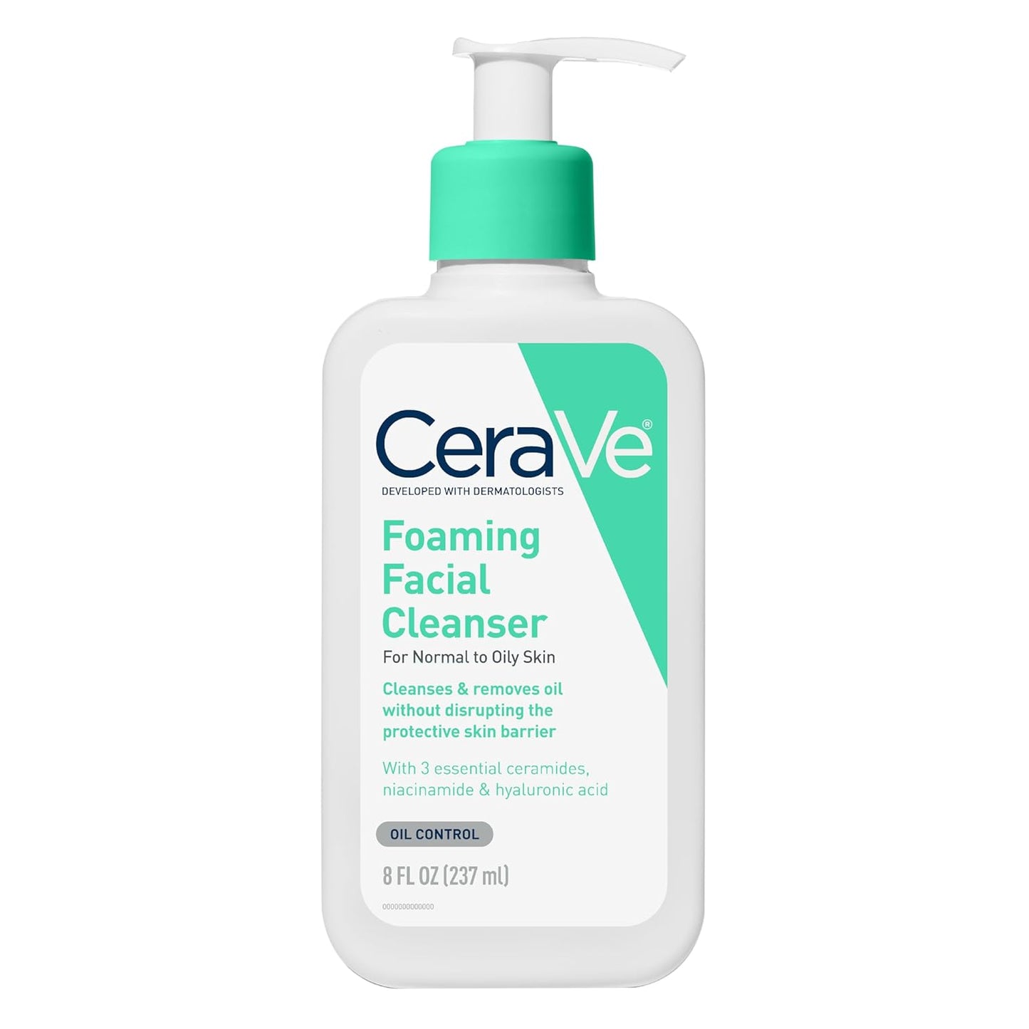 CeraVe Foaming Facial Cleanser - Daily Face Wash for Oily Skin with Hyaluronic Acid & Niacinamide | 19 Fl Oz