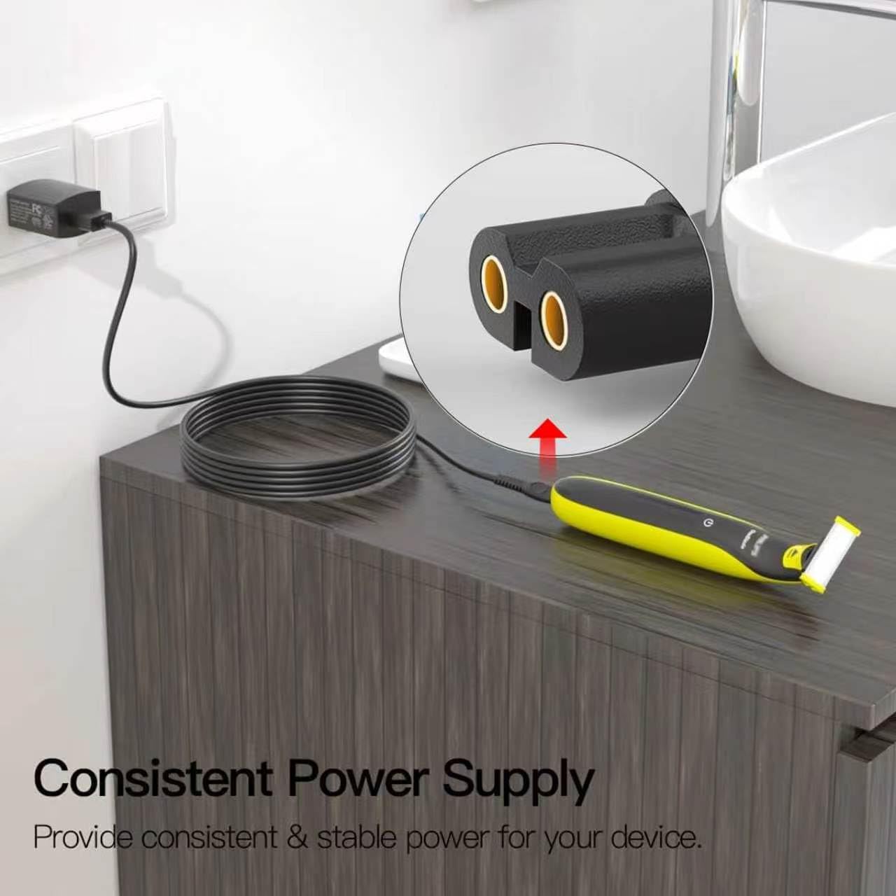 5V Charger for Philips Norelco Trimmers & Razors - Compatible with QP2724, MG5900, MG9510 | Durable & Efficient