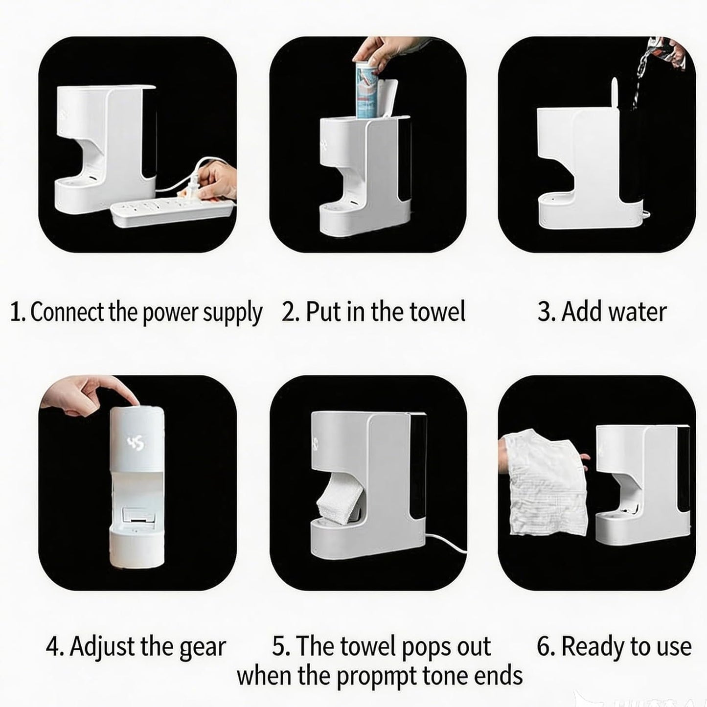 Automatic Hot Towel Dispenser - 5-Second Heating, Adjustable Temperature | Spa & Salon Towel Heater (Includes 20 Towels)