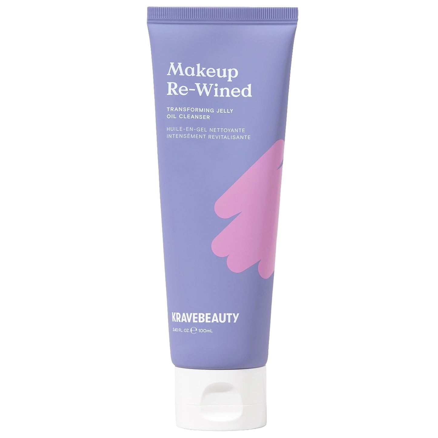 KraveBeauty Cleansing Oil Makeup Remover - Fragrance-Free Jelly Oil Cleanser for Waterproof Makeup | 100 mL