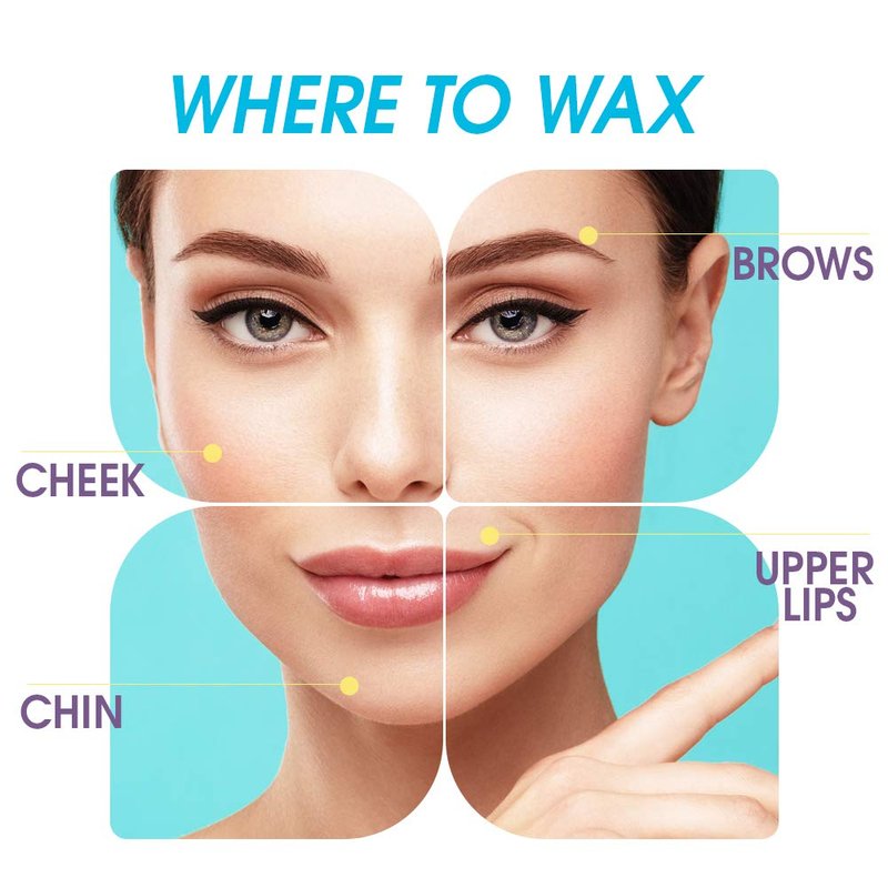Surgiwax Microwaveable Facial Hair Removal Wax, Hard Wax Kit – Stripless Hair Removal for Face, & Upper Lip, At-Home Waxing Kit for Women, 1 Oz, 2 Pack
