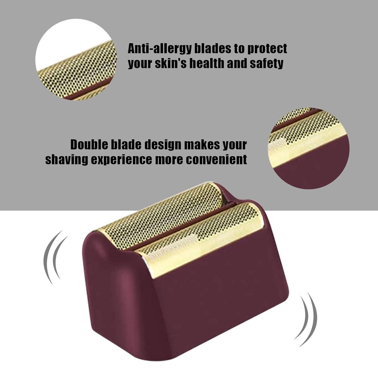 Professional 5 Star Series Finale Shaver Replacement Foil and Cutter Bar Assembly Compatible With Wahl Shaver Foil 7031-100, 7043-100 (Red-2)