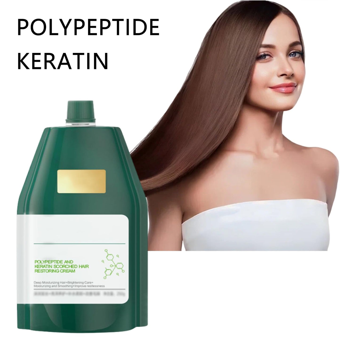 Steriqotu Polypeptide Keratin, Polypeptide Keratin Hair Mask,Collagen Hair Mask,Hair Treatment For Lasting For Dry Damaged Hair (1PC)