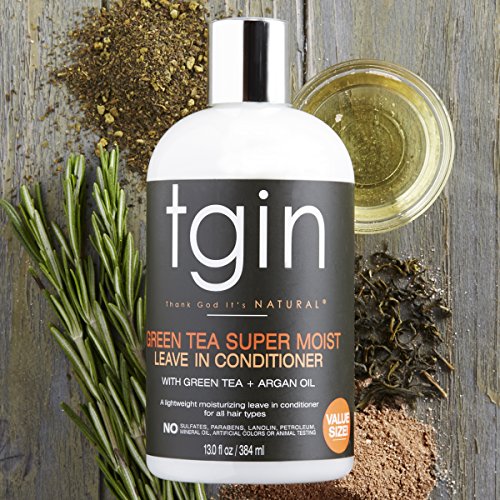 tgin Green Tea Super Moist Leave-In Conditioner for Curly Hair, 13 oz