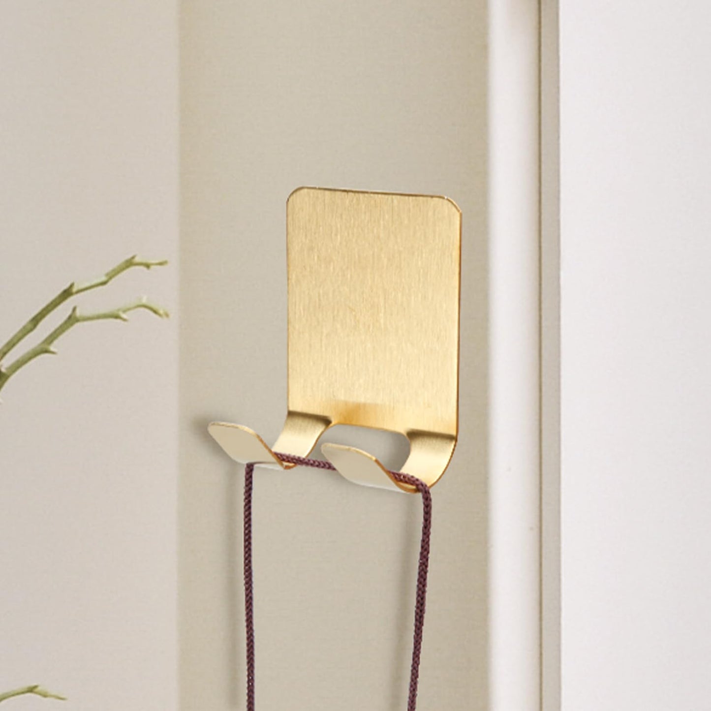 Blueden Self Adhesive Hooks Waterproof Razor Holder in Inside Shower 4 Pack, Metal Heavy Duty Utility Storage Hook.Towel. Loofah Holder for Wall.Hanger Hooks for Bathroom or Kitchen Organisation. Gold