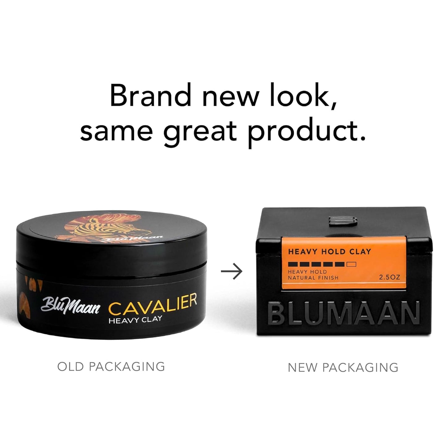 Blumaan Heavy Hold Clay | Men's Extra Strong Hair Clay for Texture & Volume - 2.5 oz, Natural Matte Finish