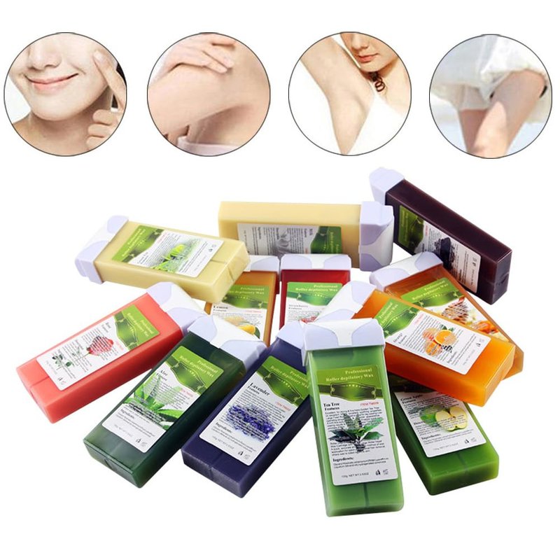 Practical 100 G Depilatory Wax Cartridges Hair Removal Cream Beeswax Roll on Hot Wax for All Body Parts