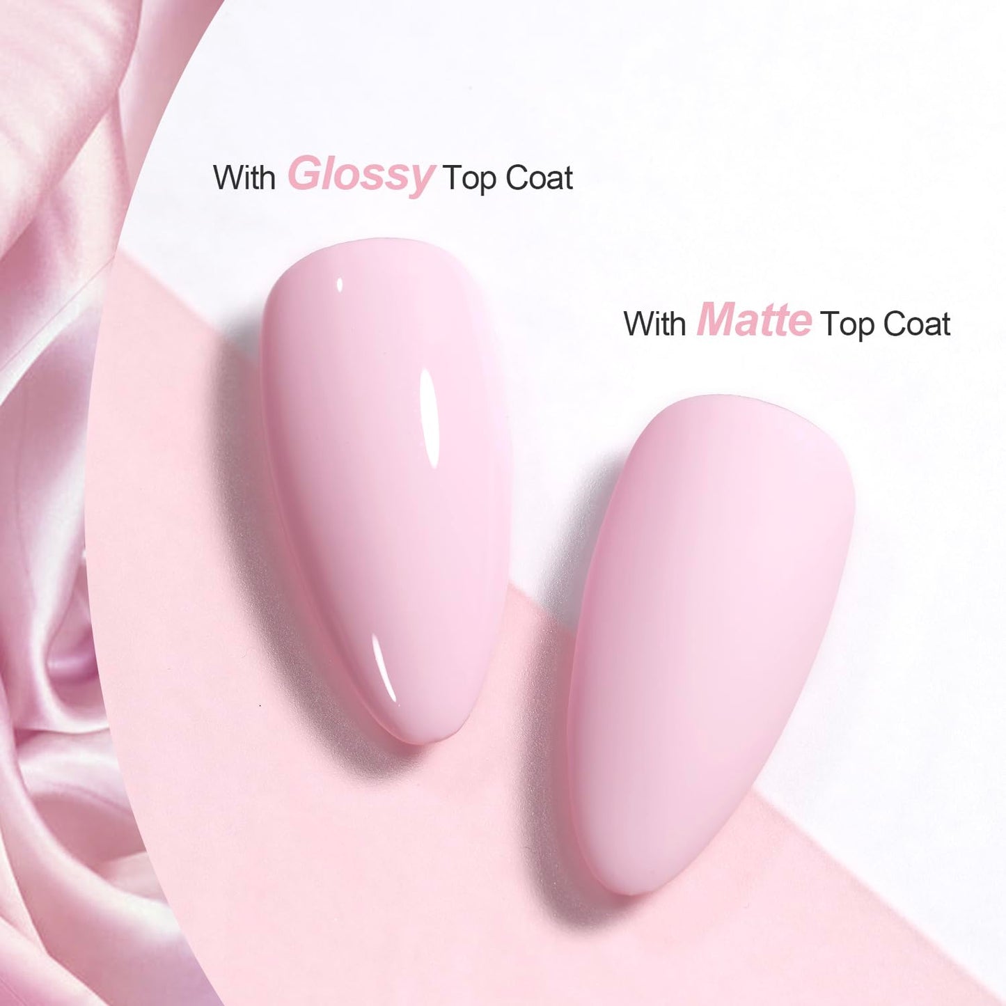 Pastel Gel Nail Polish - 16ml Pink Soak Off UV Light Cure Gel for Spring Summer | Macaron Baby Pink