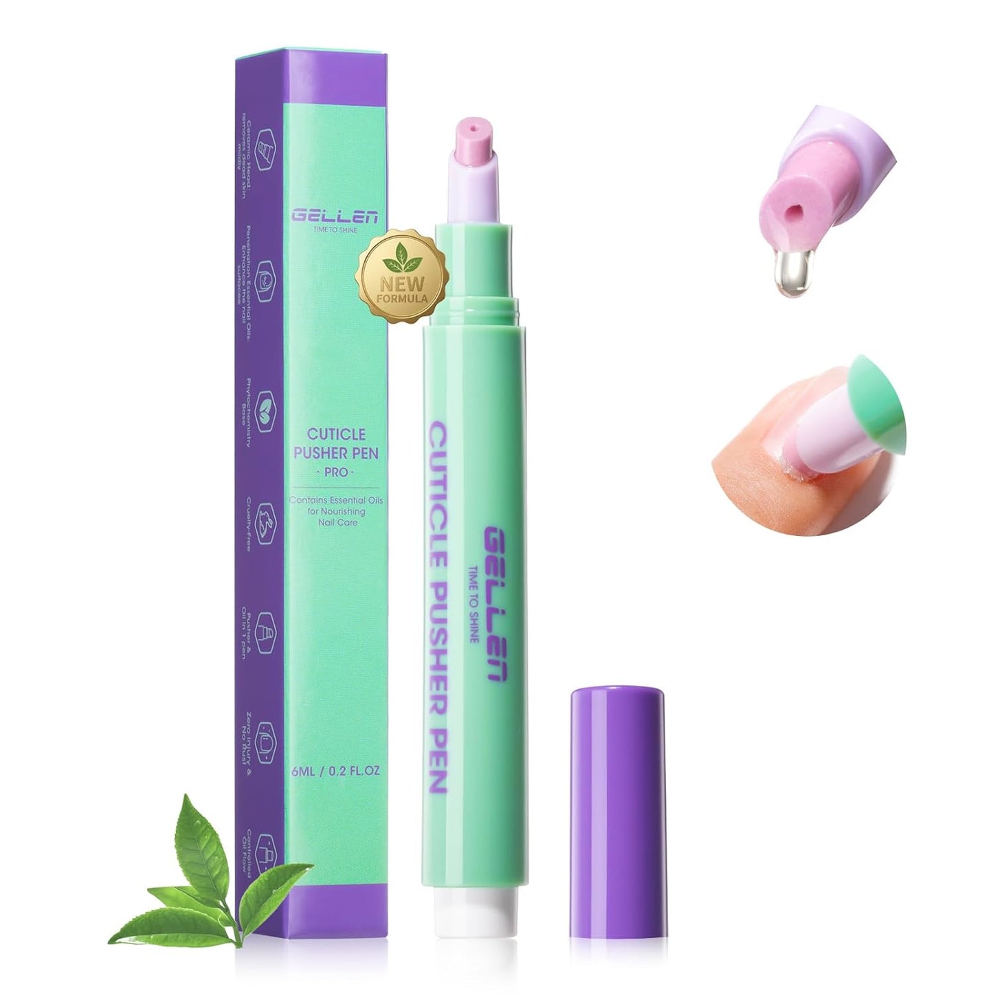 Gellen Cuticle Oil Pusher Pen - Nourishing Cuticle Remover & Care Tool for Healthy Nails | 6ml