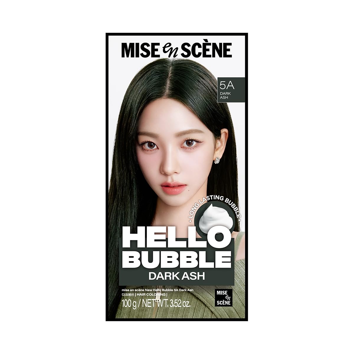 Hello Bubble Hair Color Dye Set - Ash Rose 7AR | Vibrant Korean Hair Color