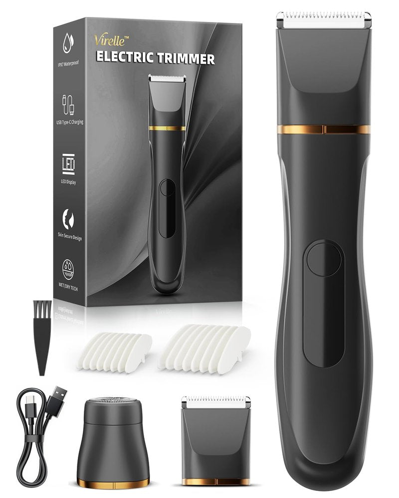 Hair Removal Epilators Bikini Trimmer for Women, Painless Waterproof Electric Foil Shaver Razors for Facial Leg Body Armpit, Ceramic Blade with USB Charging Dock, Travel Grooming Gifts for Her